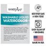 Handy Art Washable Liquid Watercolor, Orange, 8 oz Bottle, Dye-Based Color, Easy to Dilute with Water, Ready to Use Concentrated Paint, Certified Safe & AP Non-Toxic, Made in USA view 4