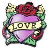 Red Rose Heart Tattoo Mardi Gras Bourbon Street Mardi Gras Beads New Orleans Bayou Lousianna Cajun Creole Party view 3