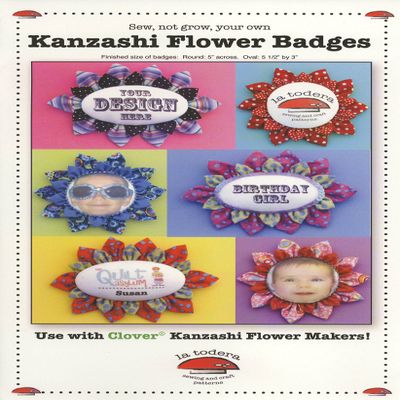 La Todera Kanzashi Flower Badges Ptrn