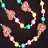 Chocolate Buddha Bead Necklace Mardi Gras Party view 1