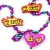 2 Hot for U Beads Necklace New Orleans Mardi Gras Spring Break Cajun Carnival Festival view 2