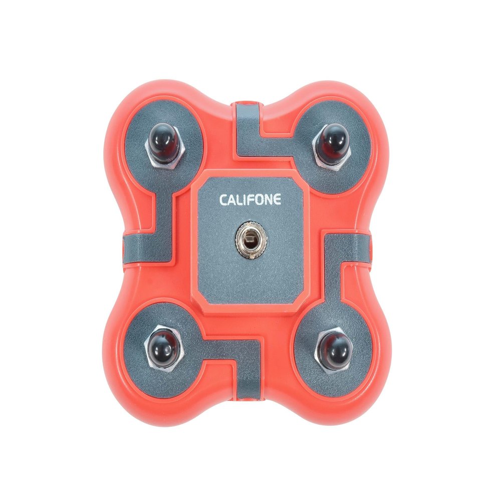 Califone Listening First 1114-RD Stereo Jackbox, 4-Position, Red
