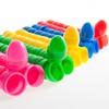100 Multicolor Hinged Plastic Easter Eggs view 1