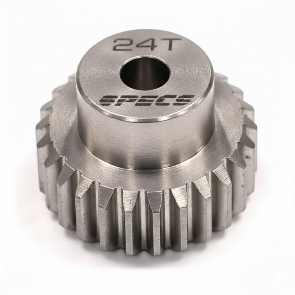 Integy Billet HD Stainless Steel 48 Pitch Pinion 24T for Brushless w/ 0.125 Shaft