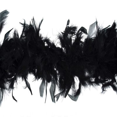 Trimits Marabou Boa: 1.8m x Approx. 12cm: Black