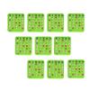 Regal Bingo Bulk Bingo Cards with Sliding Windows - Reusable Large Print Bingo Game Cards for Adults Large Group - 10 Pack, Green view 2