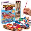 Made By Me Build & Paint Your Own Wooden Cars by Horizon Group USA, DIY Wood Craft Kit, Easy to Assemble & Paint 3 Race Cars, Multicolored view 1
