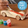 Made By Me Build & Paint Your Own Wooden Cars by Horizon Group USA, DIY Wood Craft Kit, Easy to Assemble & Paint 3 Race Cars, Multicolored view 3