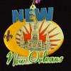 Crescent Moon and Saint Louis Cathedral Bead Necklace New Orleans Mardi Gras Spring Break Cajun Carnival Festival view 2
