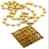 Fleur de Lis Tiles Necklace New Orleans Mardi Gras Bead Necklace Spring Break Cajun Carnival Festival view 1
