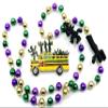 Griffin Trader Party Bus Mardi Gras Bead Necklace Spring Break Cajun Carnival Festival New Orleans Beads view 1
