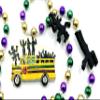 Griffin Trader Party Bus Mardi Gras Bead Necklace Spring Break Cajun Carnival Festival New Orleans Beads view 2