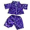 Dark Purple Silver Heart PJ's Teddy Bear Clothes Fits Most 14" - 18" Build-A-Bear, and Make Your Own Stuffed Animals view 1