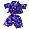 Dark Purple Silver Heart PJ's Teddy Bear Clothes Fits Most 14" - 18" Build-A-Bear, and Make Your Own Stuffed Animals view 2