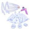 Bride w/Veil and Bouquet outfit Teddy Bear Clothes Fits Most 14" - 18" Build-A-Bear and Make Your Own Stuffed Animals view 1