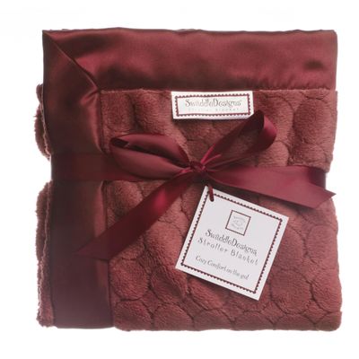 SwaddleDesigns Stroller Blanket, Earthtone Puff Circles, Truffle