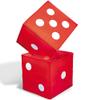 3D Cardboard Dice Set, 2 pieces - Stacks to 5 feet tall - Casino Party Decor view 1