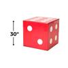 3D Cardboard Dice Set, 2 pieces - Stacks to 5 feet tall - Casino Party Decor view 3