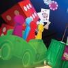 3D Cardboard Dice Set, 2 pieces - Stacks to 5 feet tall - Casino Party Decor view 4