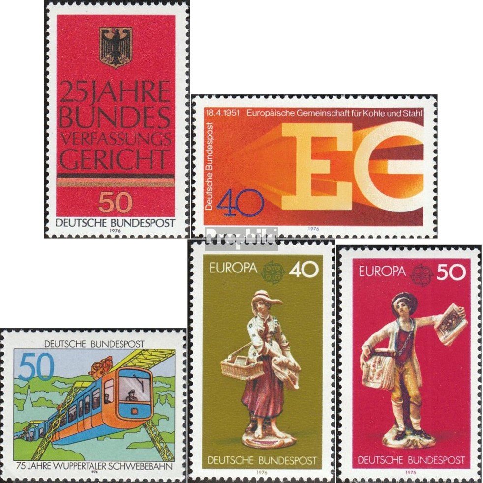 FRD (FR.Germany) 879,880,881,890-891 (Complete.Issue.) fine Used/Cancelled 1976 Bvg, EGKS, Monorail, Europe (Stamps for Collectors) Trains/Railway/funicular