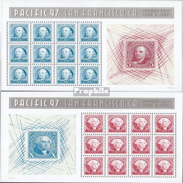 U.S. 2830-2831 Sheetlet (Complete.Issue.) unmounted Mint/Never hinged ** MNH 1997 Stamp Exhibition (Stamps for Collectors) Stamp on Stamp