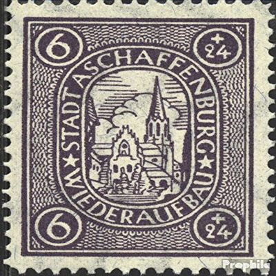 Aschaffenburg I A X, Watermark Horizontal Wavy Lines 1946 Reconstruction (Stamps for Collectors)