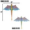 WindNSun Super Size 3D Nylon Kite, Blue Dragon, 76 Inches Wide view 3