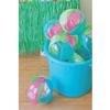 Fun Express Pool Toys Beach Balls 12 Pack - Tropical Inflatable Ball Set for Kids Ages 4-8 | Summer Water Toys for Pool Party Games & Beach Party Decorations | Luau Hawaiian Party Favors view 2