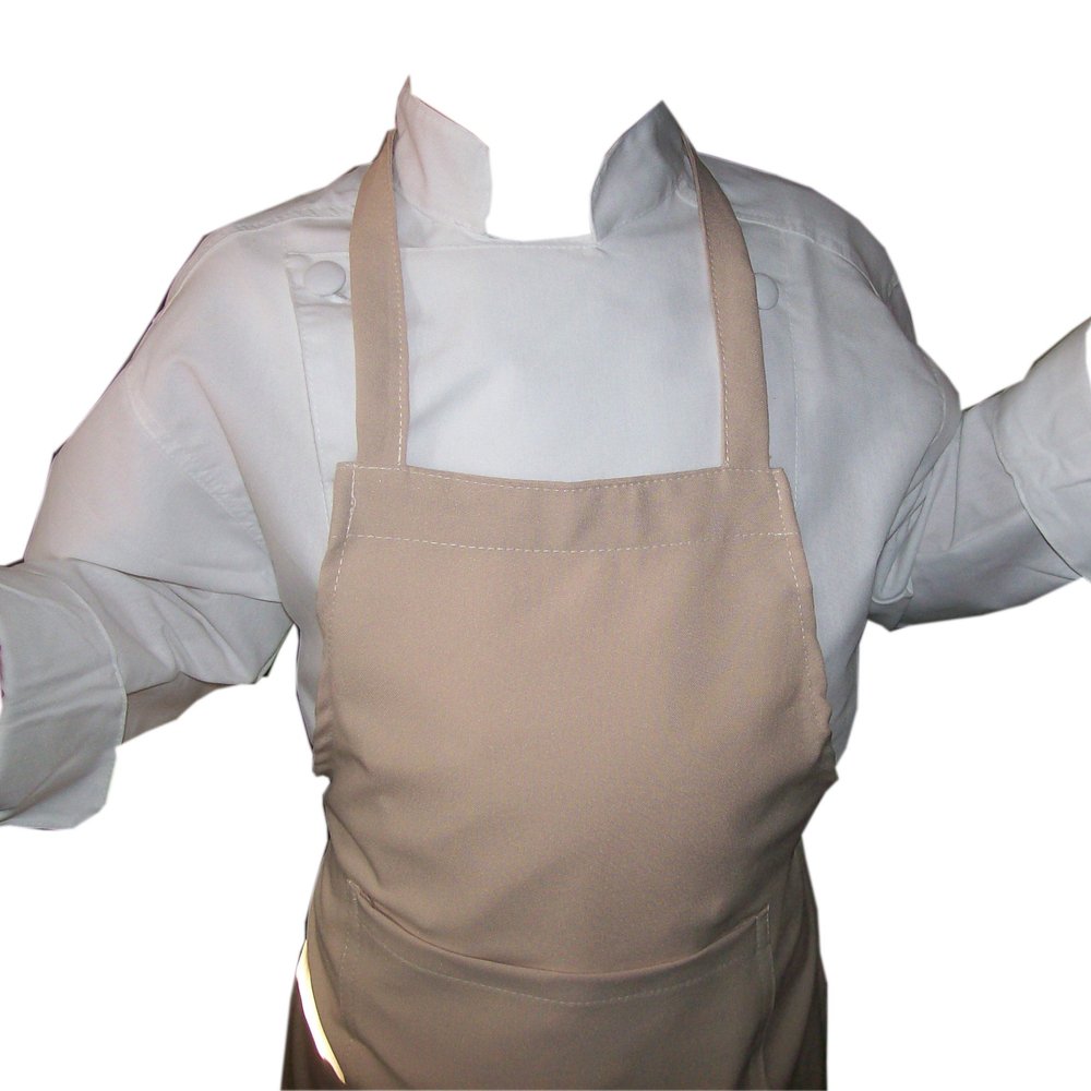 CHEFSKIN Beige Sand Set Apron + Hat Chef Small Fits Kids 2-8
