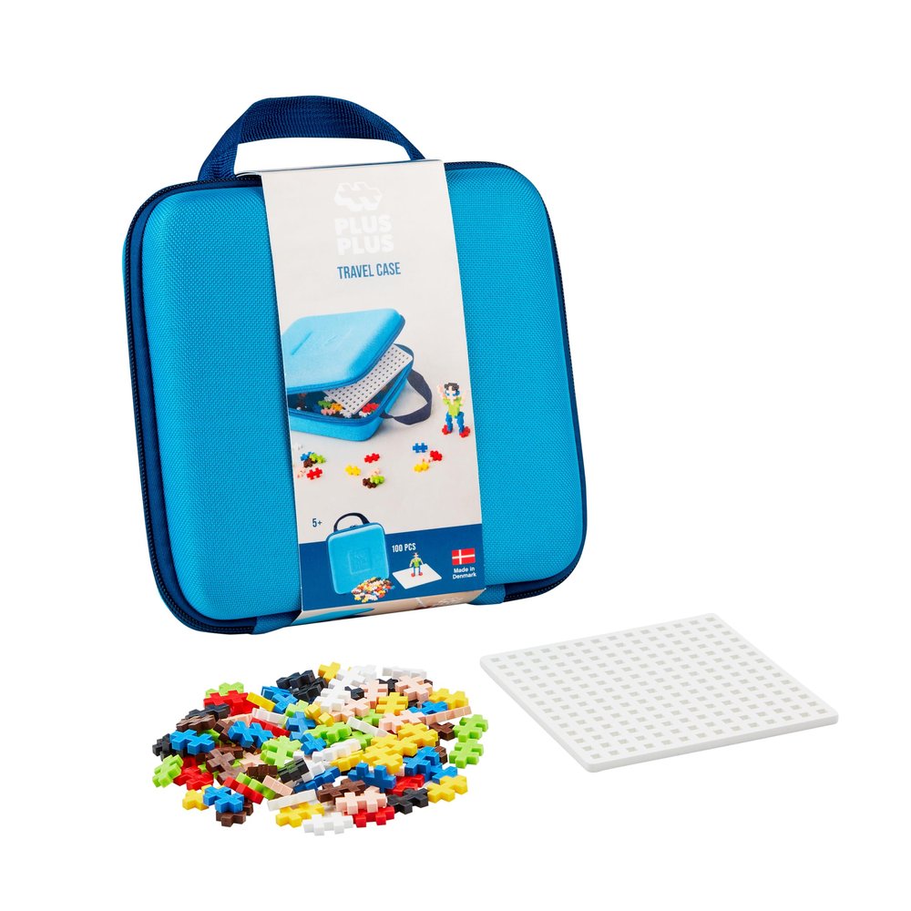 Plus-Plus Building Blocks Toy Storage Case - Holds 100 Pieces - Kids Construction Toys, Learning Resources, STEM Play for Home and Travel - Travel Case