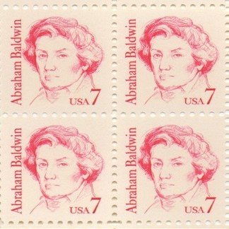 Abraham Baldwin Set of 4 x 7 Cent US Postage Stamps NEW Scot 1850