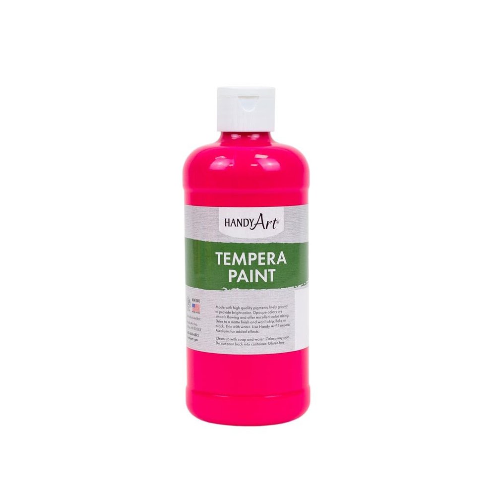 Handy Art Tempera Paint 16 ounce, Fluorescent Magenta