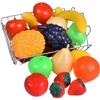 20 Pieces Play Fruits Playset - Life-Sized Toy Food for Kids Kitchen, Healthy Farmer's Market Grocery Pretend Play Plastic Toy Set for Toddlers view 1