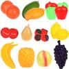 20 Pieces Play Fruits Playset - Life-Sized Toy Food for Kids Kitchen, Healthy Farmer's Market Grocery Pretend Play Plastic Toy Set for Toddlers view 3