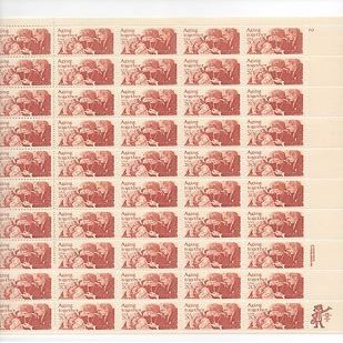 Aging Together Sheet of 50 x 20 Cent US Postage Stamps Scott 2011