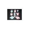 12 Felt Baby Appliques Satin Back with Ribbon Trim - Blue Rattle view 2
