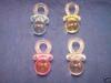 12 Medium Plastic Baby Shower Pacifiers 1.75" Long - Pink view 2