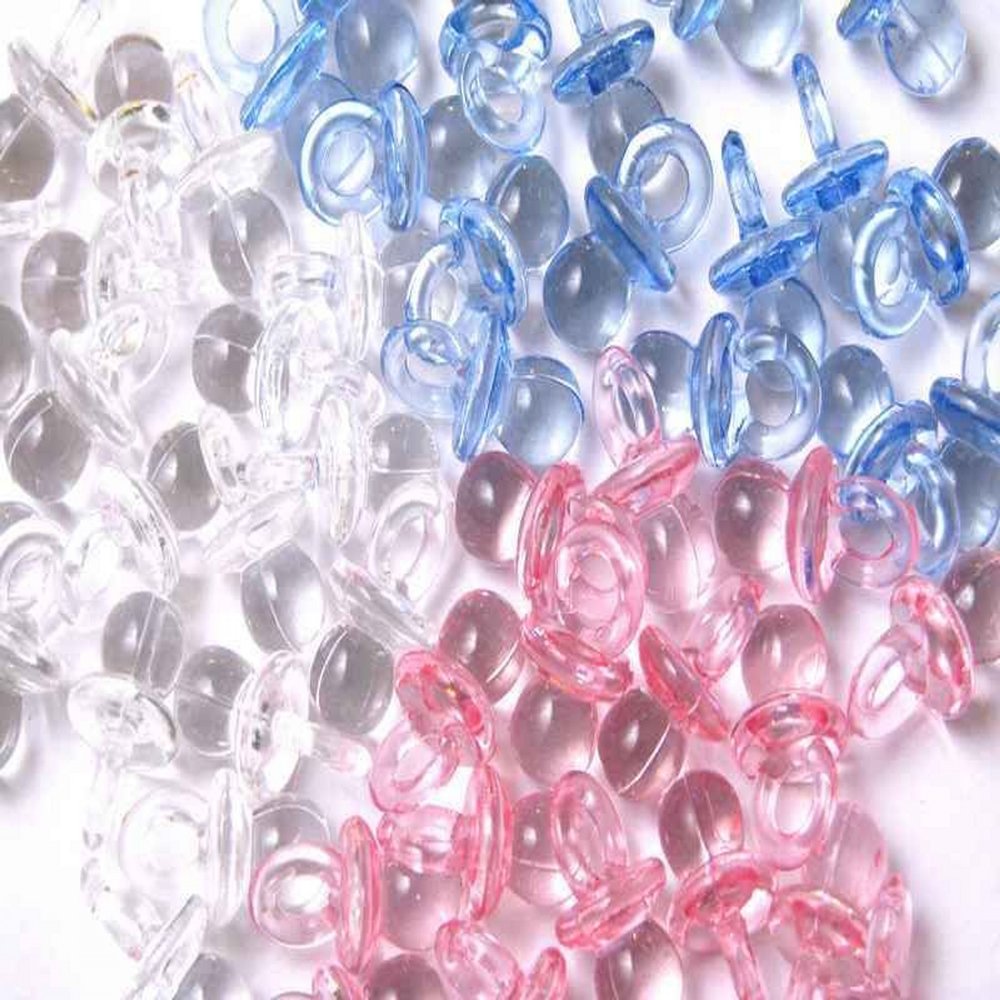 144 Mini Pacifiers Baby Shower Favor 7/8" Long Mixed Colors