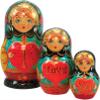 G. Debrekht I Love You Russian Nesting Dolls, Set of 3, Tallest Doll 5-Inch, Hand-Painted view 1