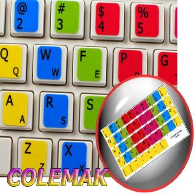 Learning COLEMAK New Keyboard Stickers Shortcuts