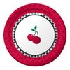 8-Count Round Paper Dessert Plates, Cherry Gingham view 1