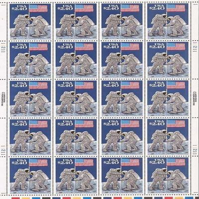 Moon Landing Sheet of 20 x $2.40 US Postage Stamps Scott 2419