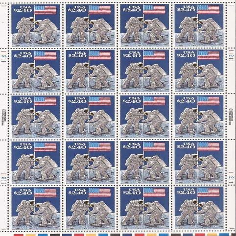 Moon Landing Sheet of 20 x $2.40 US Postage Stamps Scott 2419