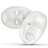 DIY White Plastic Face Masks (6" x 9", Pack of 12) - Ideal for Mardi Gras & Clown-Themed Parties view 1
