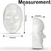 DIY White Plastic Face Masks (6" x 9", Pack of 12) - Ideal for Mardi Gras & Clown-Themed Parties view 3