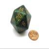Chessex 34mm Large D20 Speckled Dice, 1 Die - Golden Recon view 1