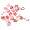 48 Mini Plastic Rattles with Beads Inside For Noise - Pink view 1