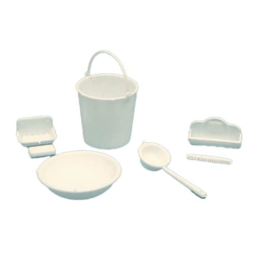 Melody Jane Chrysnbon Dollhouse White Sink Accessory Set 1:12 Scale Plastic