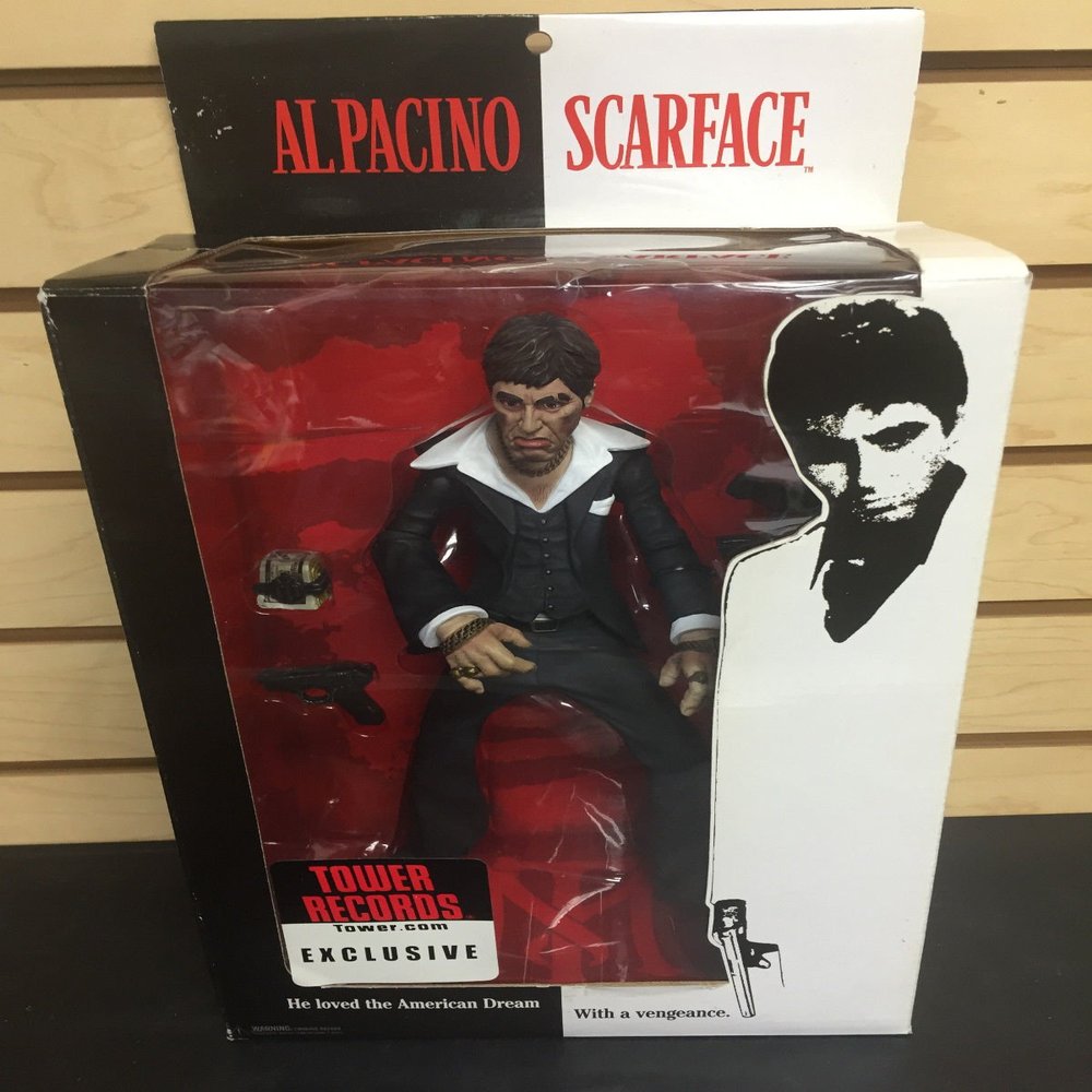 SCARFACE Al Pacino TOWER RECORDS EXCLUSIVE Tony Montana MEZCO 10" Action Figure