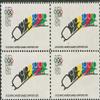 1972 WINTER OLYMPICS ~ SAPPORO JAPAN ~ BOBSLEDDING #1461 BLOCK of 4 x 8 US Postage Stamps view 1